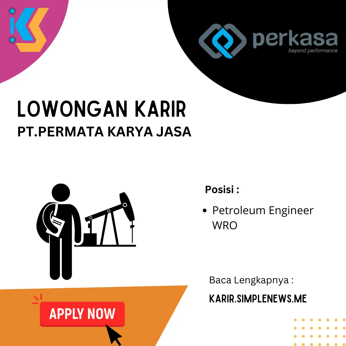 Lowongan Karir Petroleum Engineer WRO PT.Permata Karya Jasa Terbaru