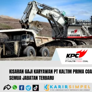 Kisaran Gaji Karyawan PT Kaltim Prima Coal Semua Jabatan Terbaru