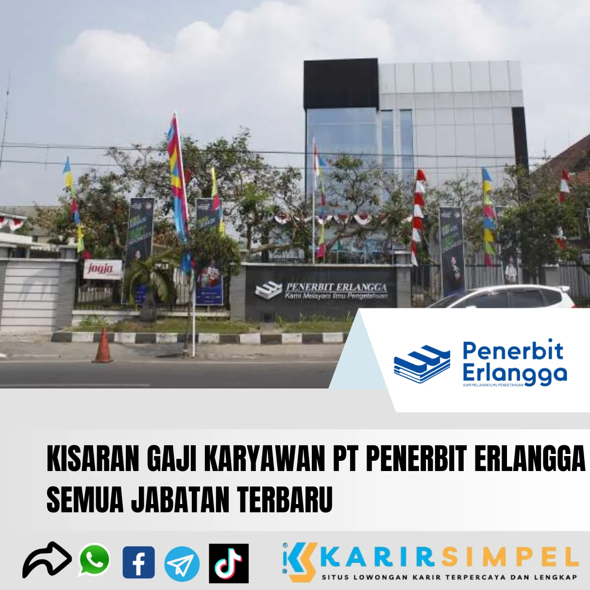 Kisaran Gaji Karyawan PT Penerbit Erlangga Semua Jabatan Terbaru