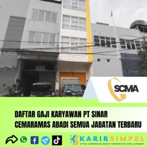 Daftar Gaji Karyawan PT Sinar Cemaramas Abadi Semua Jabatan Terbaru