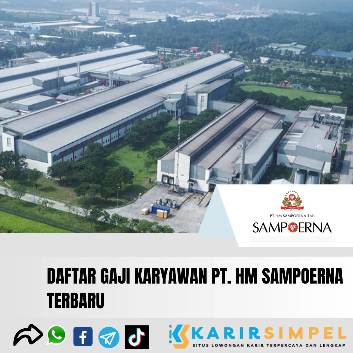 Daftar Gaji Karyawan PT. HM Sampoerna Terbaru