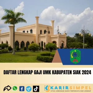 Daftar Lengkap Gaji UMK Kabupaten Siak 2024