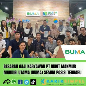 Besaran Gaji Karyawan PT Bukit Makmur Mandiri Utama (BUMA) Semua Posisi Terbaru 2024