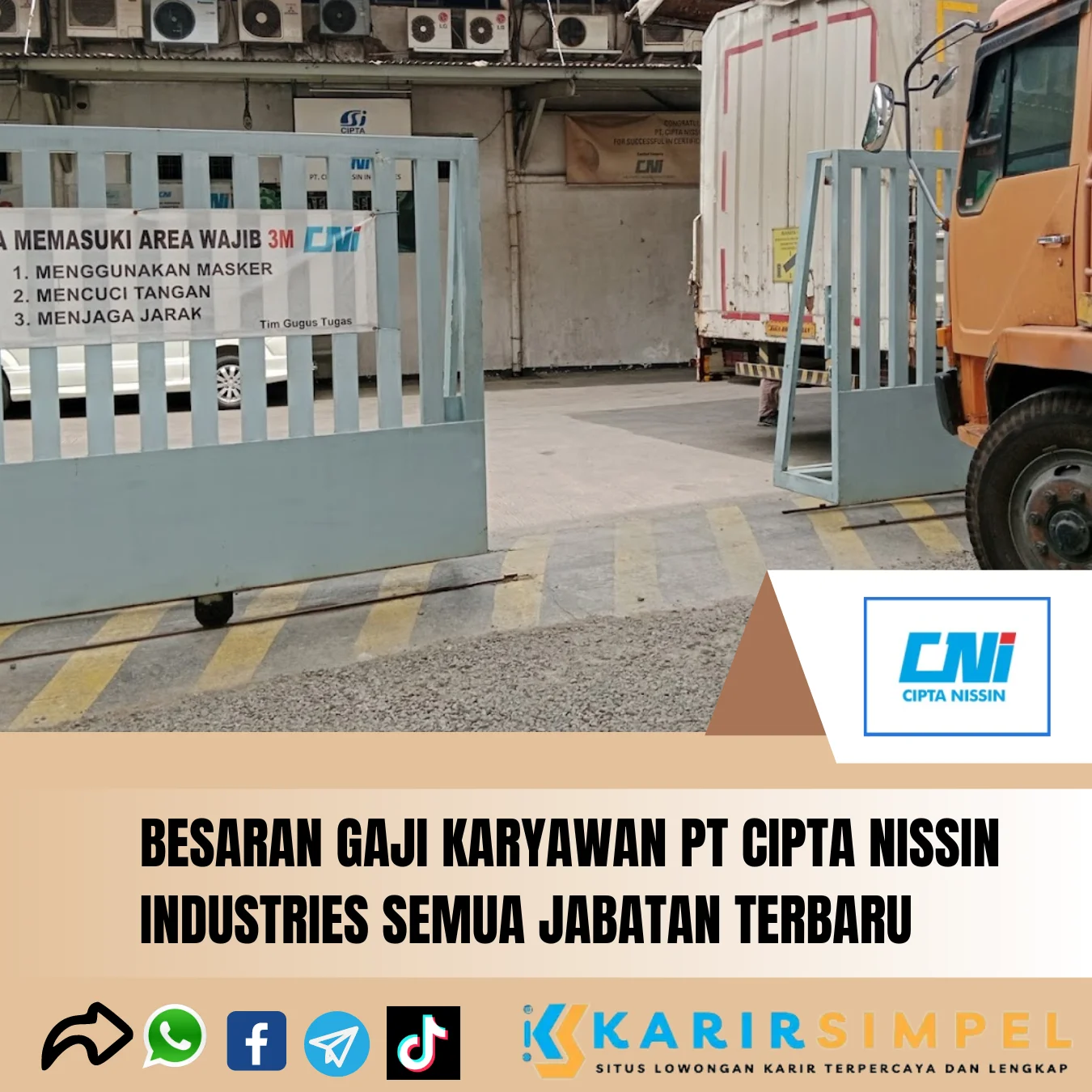 Besaran Gaji Karyawan PT Cipta Nissin Industries Semua Jabatan Terbaru 2024