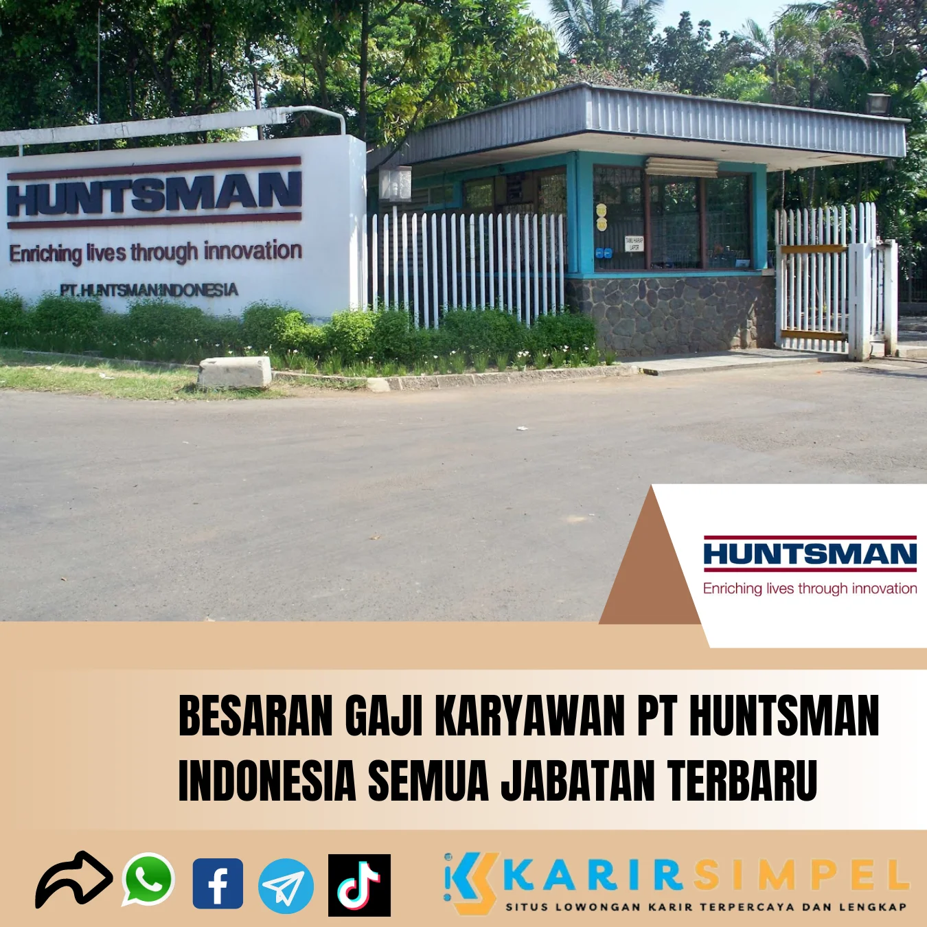 Besaran Gaji Karyawan PT Huntsman Indonesia Semua Jabatan Terbaru 2024