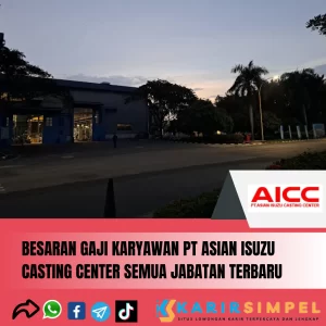 Besaran Gaji Karyawan PT Asian Isuzu Casting Center Semua Jabatan Terbaru 2024