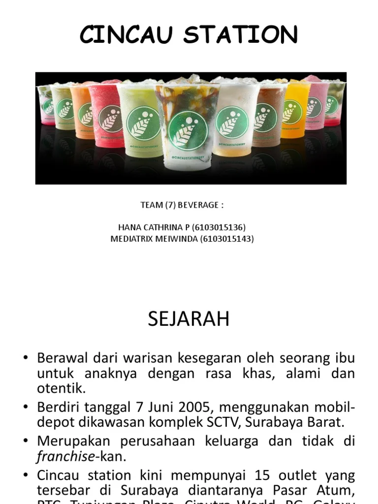 Gaji Cincau Station 2024: Kisaran, Faktor, dan Tips Negosiasi 2 CINCAU STATION Kewirus | PDF