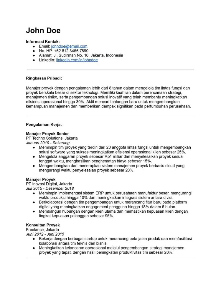 Besaran Gaji Pegawai Pajak Semua Posisi Jabatan Terbaru – Panduan Lengkap 2024 4 Contoh Cara Membuat CV yang Baik dan Menarik HRD - HRnesia