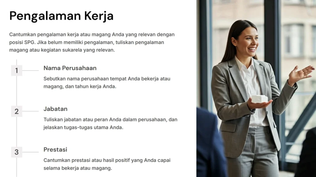 Besaran Gaji Karyawan SPG Matahari Semua Jabatan Terbaru – Panduan Lengkap 2024 5 Contoh CV SPG: Panduan Lengkap untuk Memikat Perusahaan