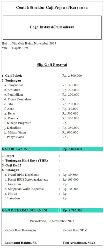 Gaji Cincau Station 2024: Kisaran, Faktor, dan Tips Negosiasi 1 Contoh Struktur Gaji Lengkap di Dalam Sebuah Instansi yang Bisa