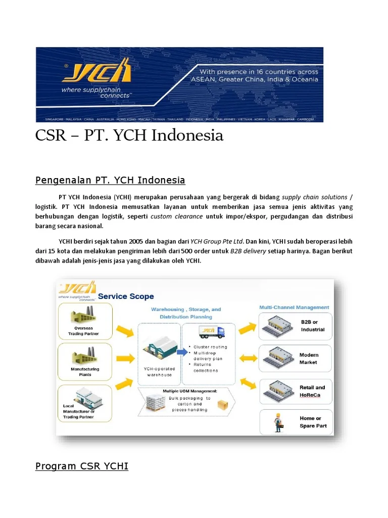 Besaran Gaji Karyawan PT YCH Indonesia Semua Jabatan Terbaru 2024 3 CSR - PT YCH Indonesia Ver2.1 | PDF