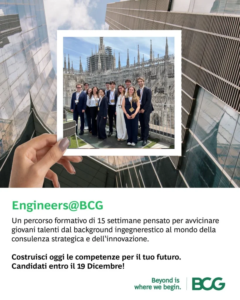 Engineers Program | Italy | BCG Careers | Boston Consulting Group (BCG)