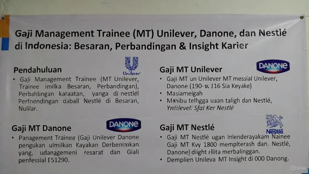 Besaran Gaji Karyawan PT Nestle Indonesia Semua Posisi Jabatan Terbaru – Panduan Lengkap 2024 2 Gaji Management Trainee MT Unilever Danone Nestlé di Indonesia: Besaran
