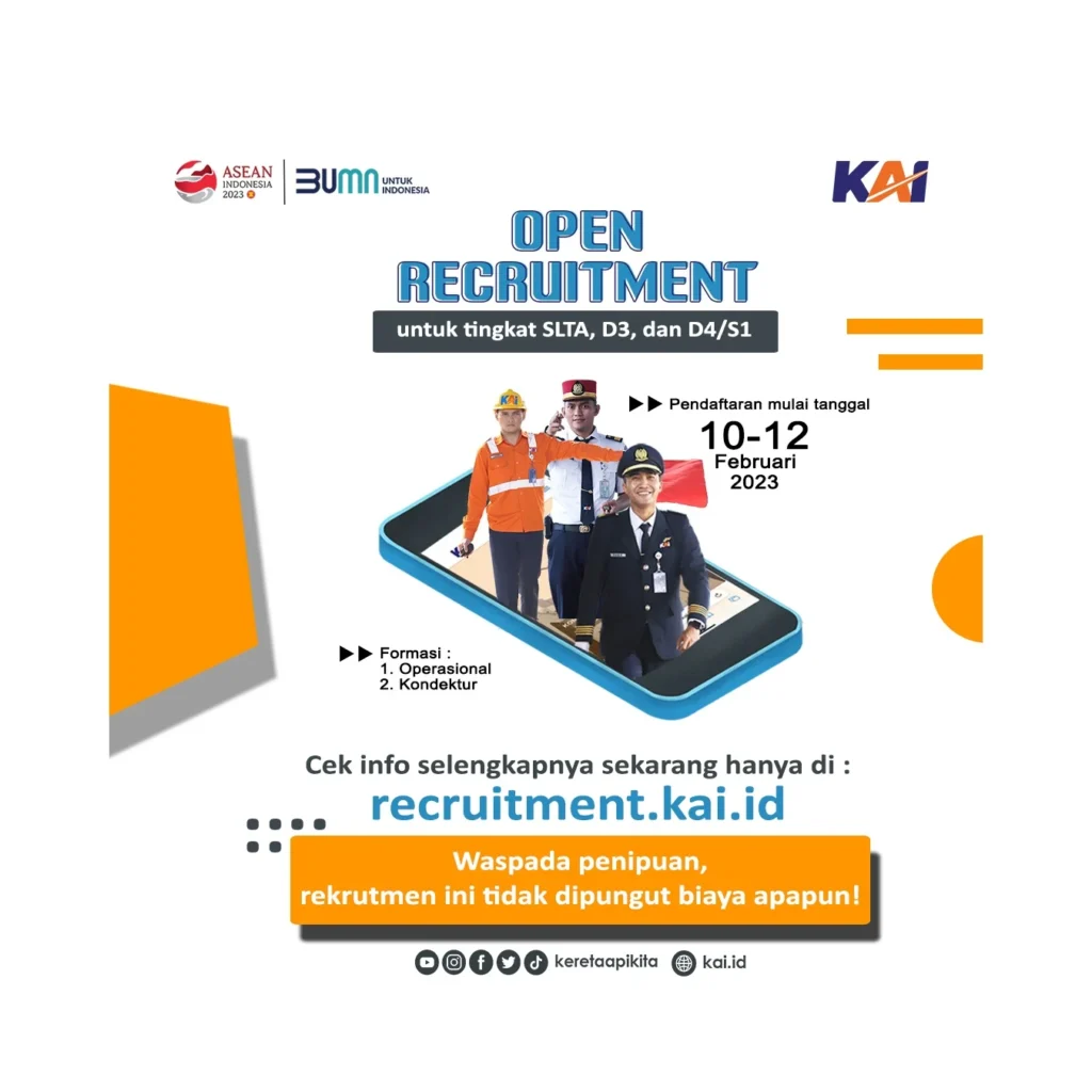 KAI Buka Lowongan Untuk Operasional dan Kondektur, Berikut Informasinya