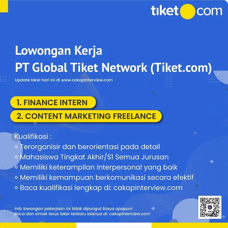 Lowongan Kerja | Cakapinterview.com on LinkedIn: Lowongan Kerja PT