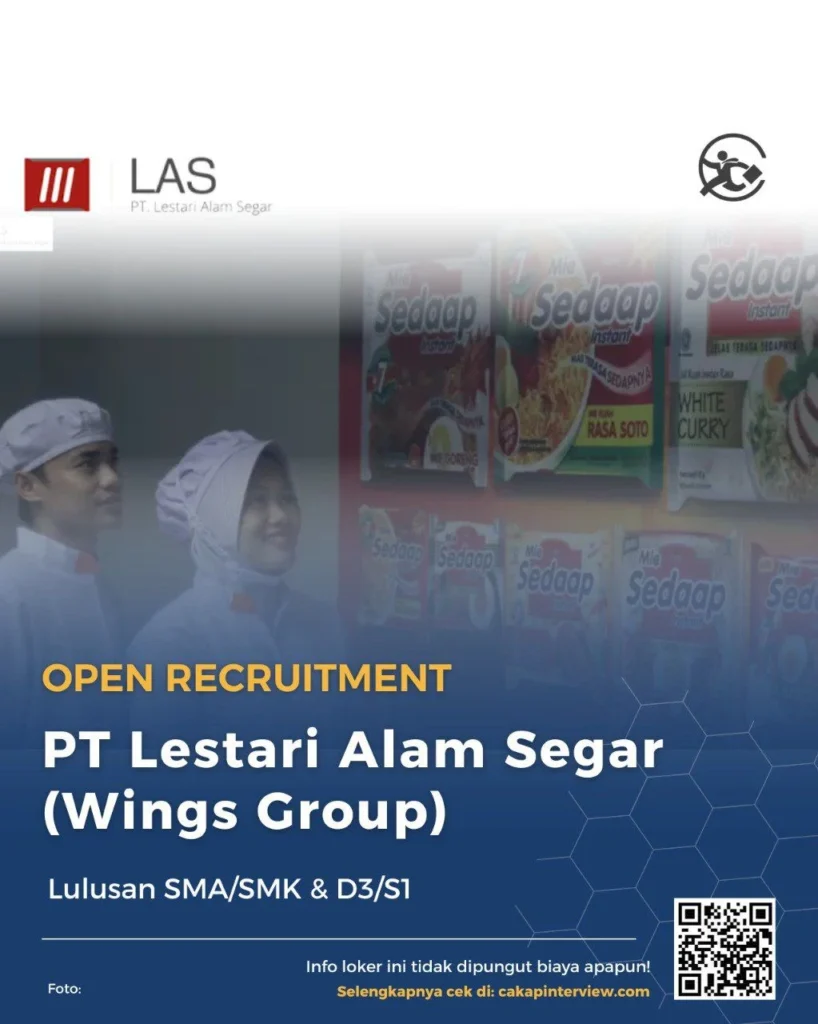 Gaji Karyawan PT Lestari Alam Segar (Wings Group) Semua Posisi Terbaru – Panduan Lengkap 2024 4 Lowongan Kerja PT Lestari Alam Segar (Wings Group) 1. PACKING PRODUKSI