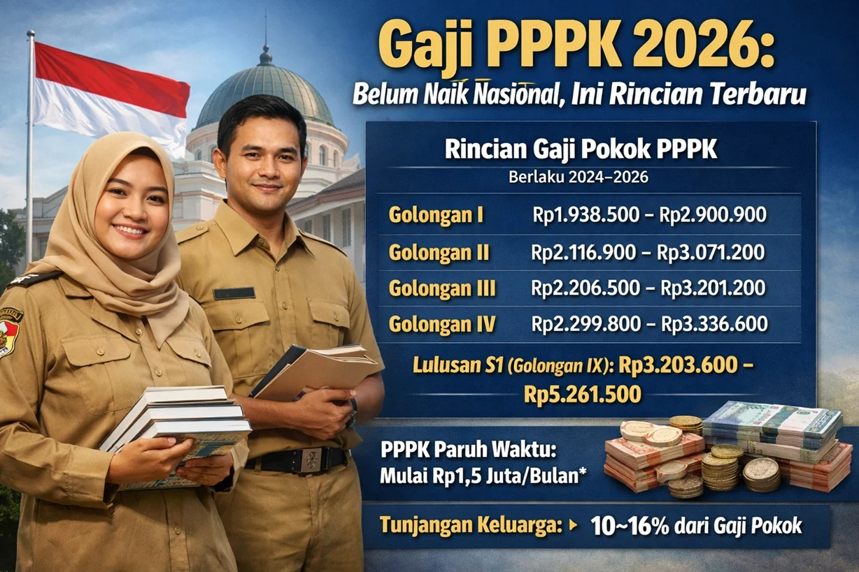 Rincian Gaji PPPK 2026 Berdasarkan Golongan
