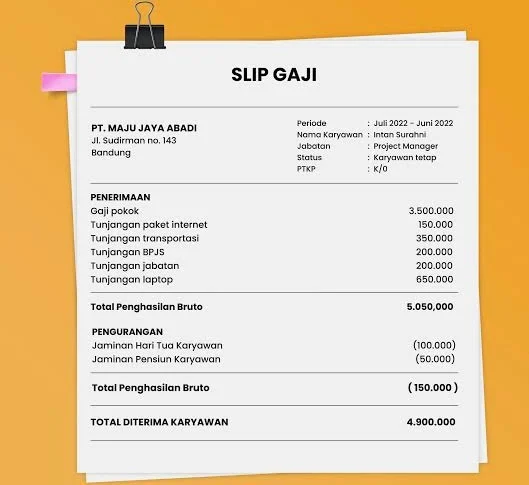 Contoh Slip Gaji Sederhana Tulis Tangan – Panduan Praktis 3 Contoh Slip Gaji Sederhana dan Praktis untuk Dibuat - BroadwaysHR