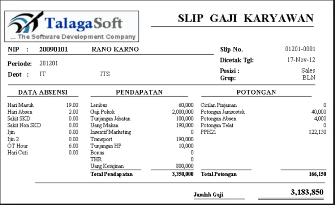 Contoh Slip Gaji untuk Pengajuan KPR – Panduan Praktis & Lengkap 1 Contoh Slip Gaji untuk KPR, Template & Cara Mendapatkannya