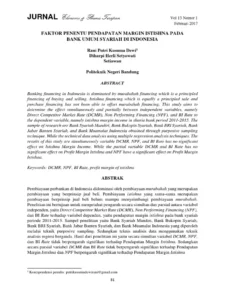 Faktor Penentu Margin Istishna Bank Syariah | PDF | Bisnis | Hukum