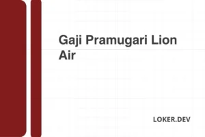 Gaji Pramugari Lion Air Desember 2024 Rincian Lengkap