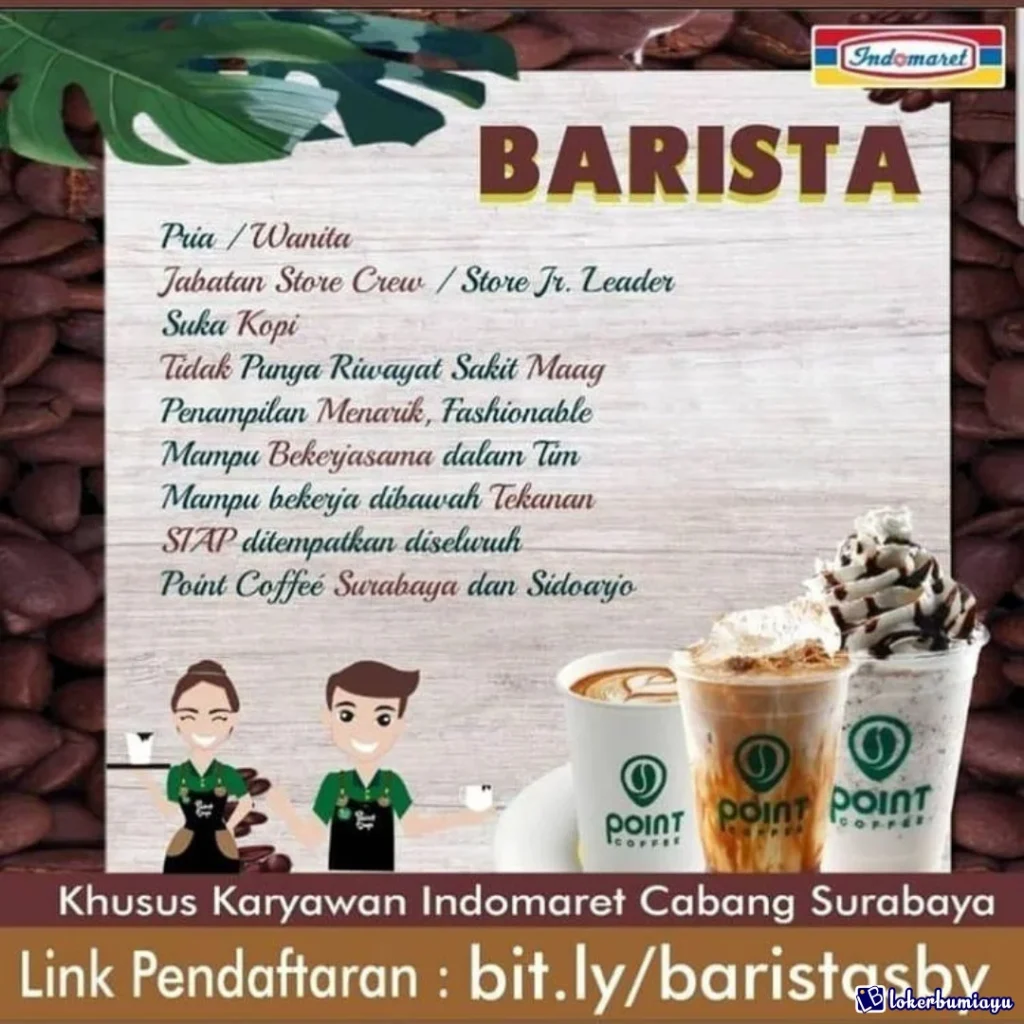 Gaji Barista Indomaret 2024: Kisaran, Faktor Penentu, dan Cara Meningkatkan Penghasilan 7 Lowongan Kerja Barista Indomaret Surabaya dan Sidoarjo