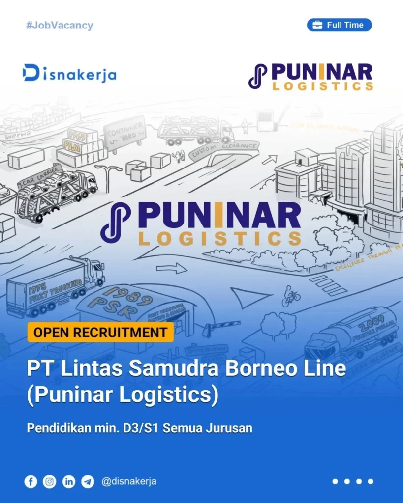 Gaji Karyawan PT Lintas Samudra Borneo Line (Puninar Logistics) Semua Posisi Terbaru – Panduan 2024 4 Lowongan Kerja PT Lintas Samudra Borneo Line (Puninar Logistics) 1