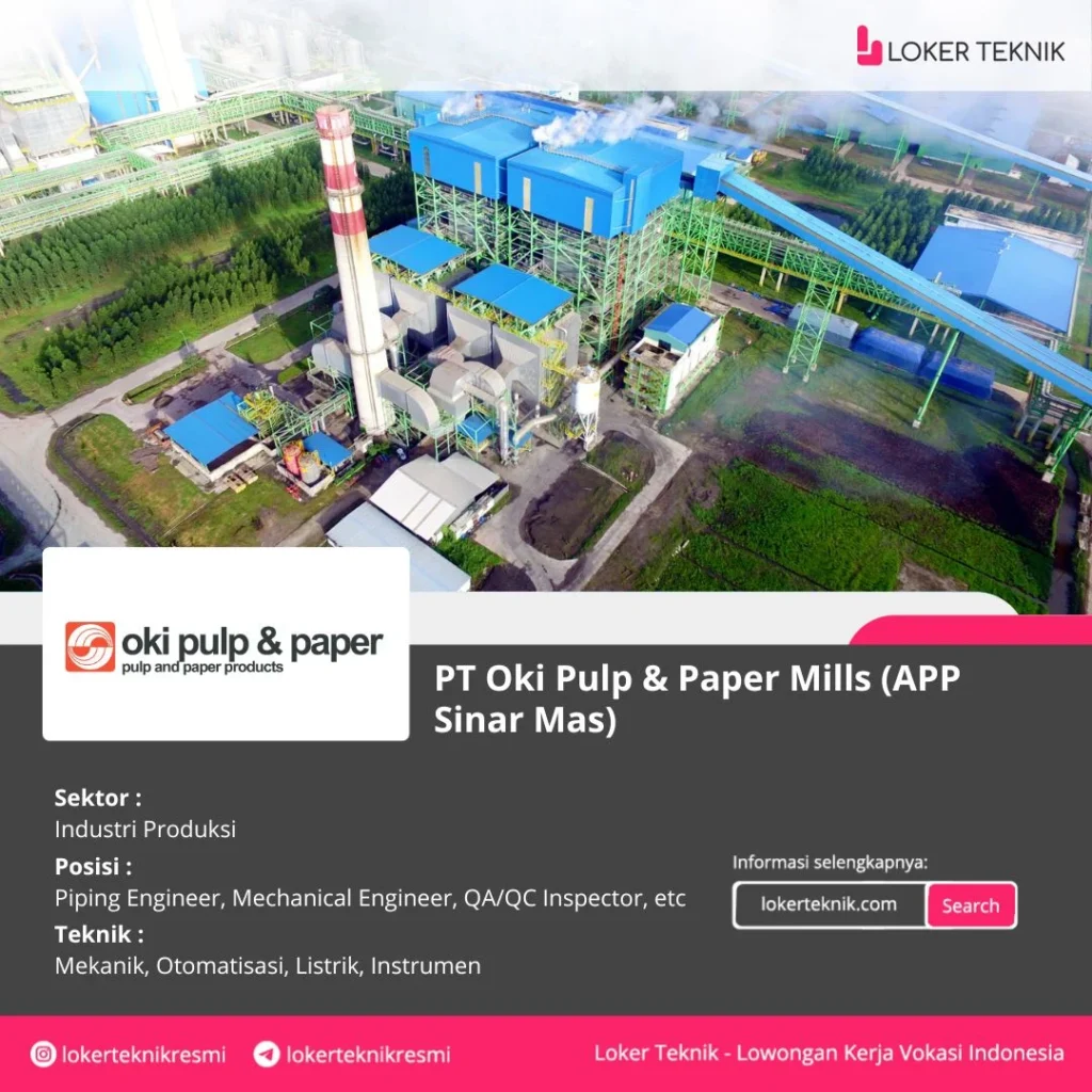 Lowongan Kerja PT Oki Pulp & Paper Mills (APP Sinar Mas) Oktober 2023