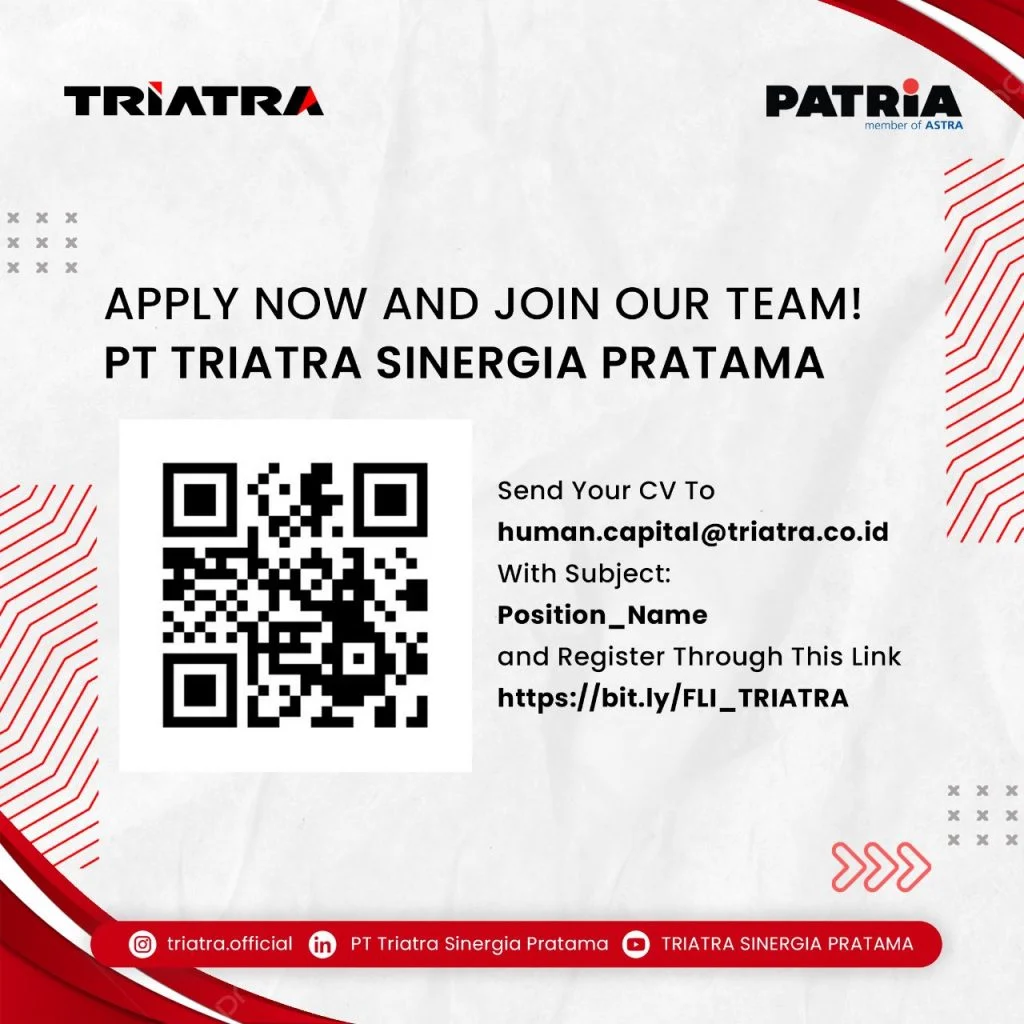 Gaji Karyawan PT Triatra Sinergia Pratama (PATRiA) Semua Posisi Terbaru 1 Lowongan Pekerjaan PT. Triatra Sinergia Pratama (PATRiA subsidiaries