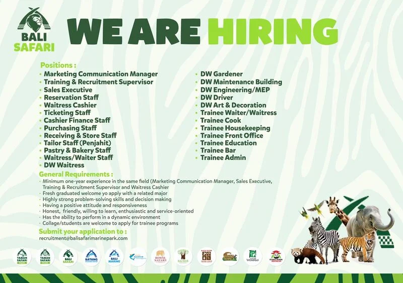 Gaji KaryawanPT Taman Safari Indonesia Semua Posisi Terbaru – Panduan Lengkap 2024 2 PT Taman Safari Indonesia