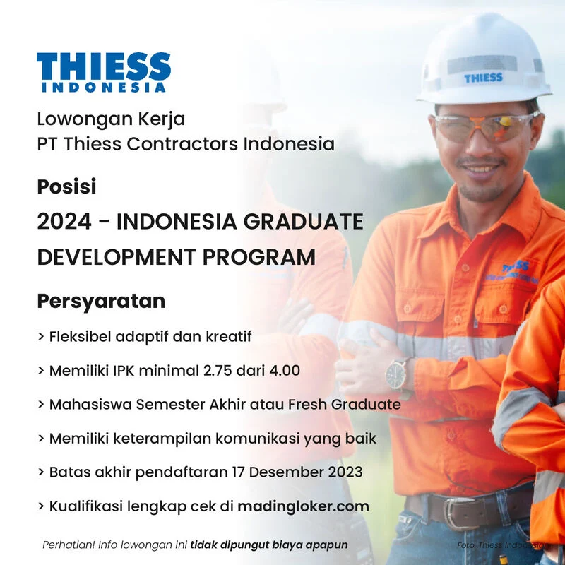 Gaji Karyawan PT Thiess Contractors Indonesia (Thiess Indonesia) Semua Posisi Terbaru – Panduan Lengkap 2024 4 PT Thiess Contractors Indonesia (Thiess Indonesia) | Madingloker Official