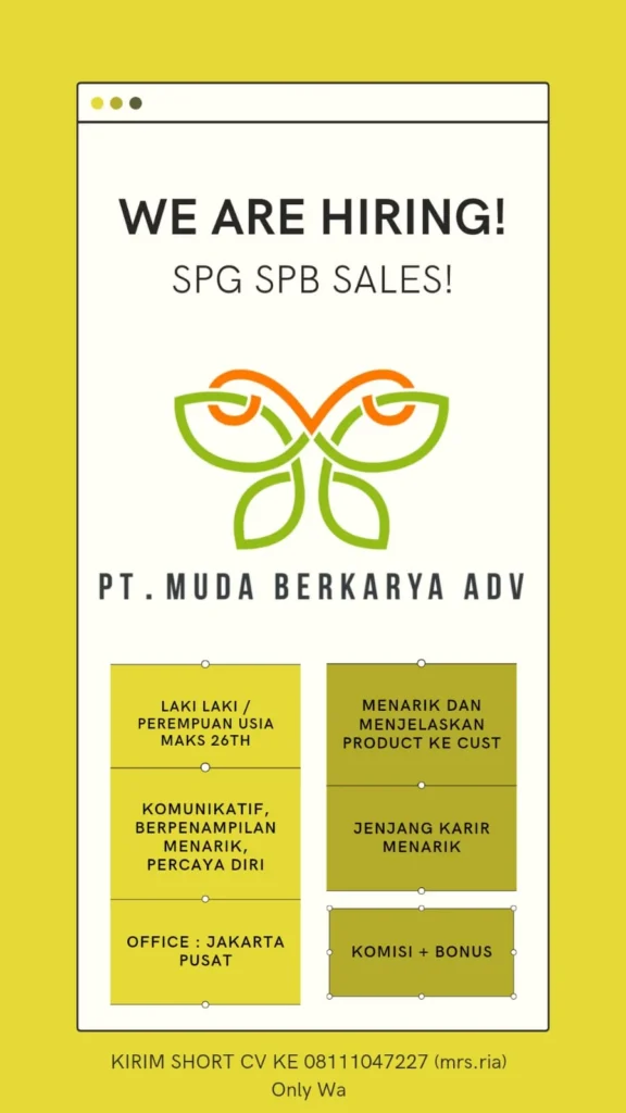 Rincian gaji pt. muda berkarya adv untuk Berbagai Posisi