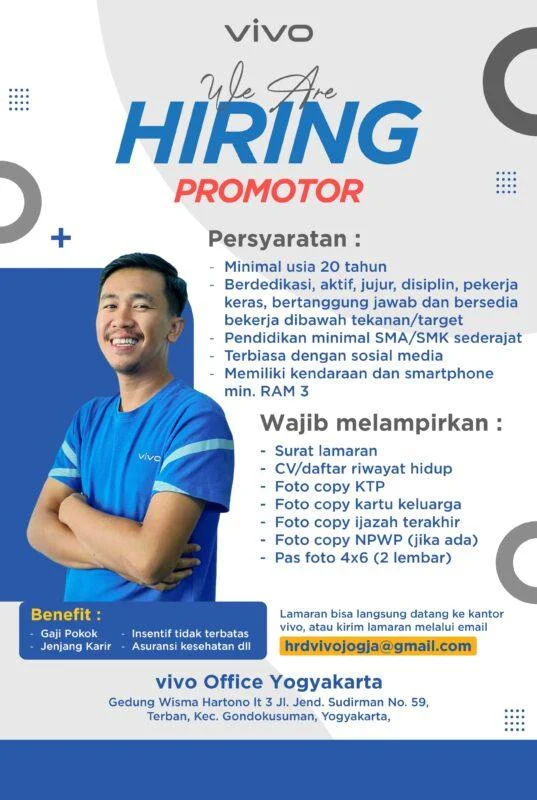 Gaji Promotor Vivo: Kisaran, Faktor & Tips 3 Tips meningkatkan penghasilan sebagai promotor vivo