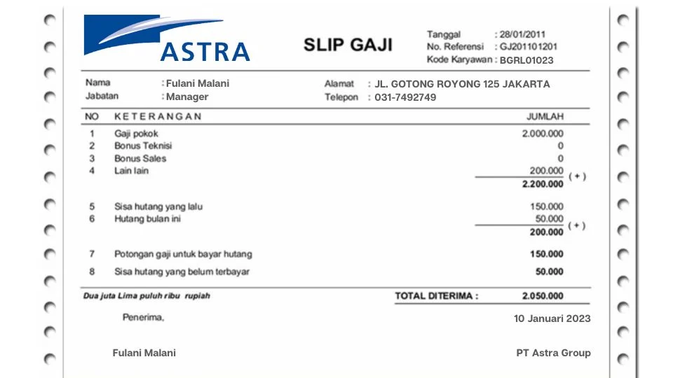 Gaji di Perusahaan Lain yang Relevan