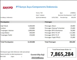 Gaji di PT Sanyo Jaya Components Indonesia