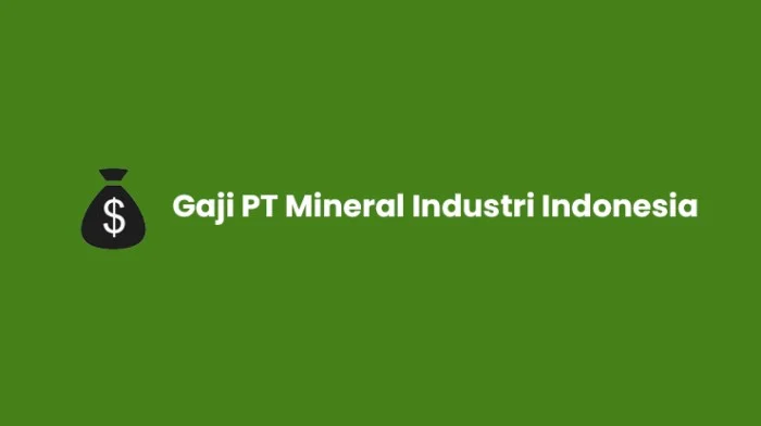 Gaji PT Mineral Industri Indonesia Berdasarkan Posisi Pekerjaan