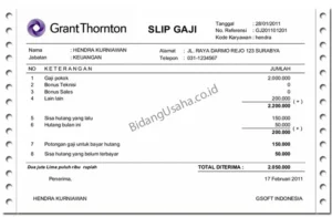 Struktur Gaji di Grant Thornton Indonesia