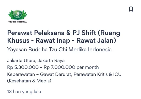 Gaji RS Tzu Chi: Informasi Umum